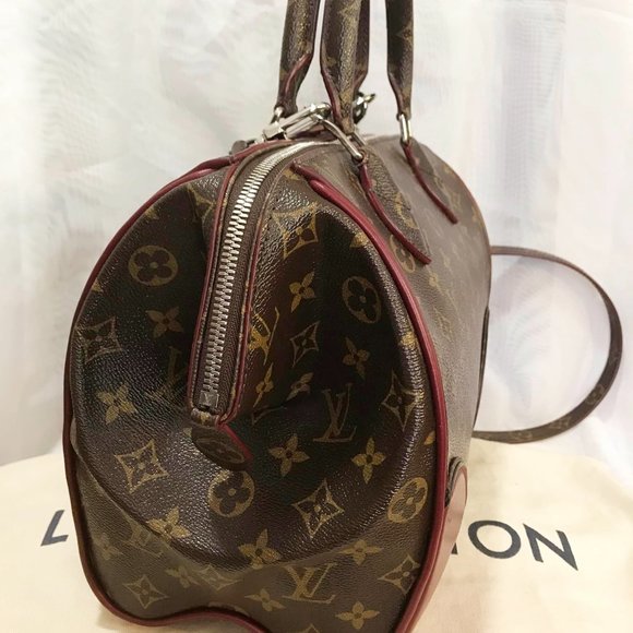 LOUIS VUITTON MONOGRAM SHINE DOC PM IN BORDEAUX RETAIL $2960-100% AUTHENTIC - Picture 5 of 16